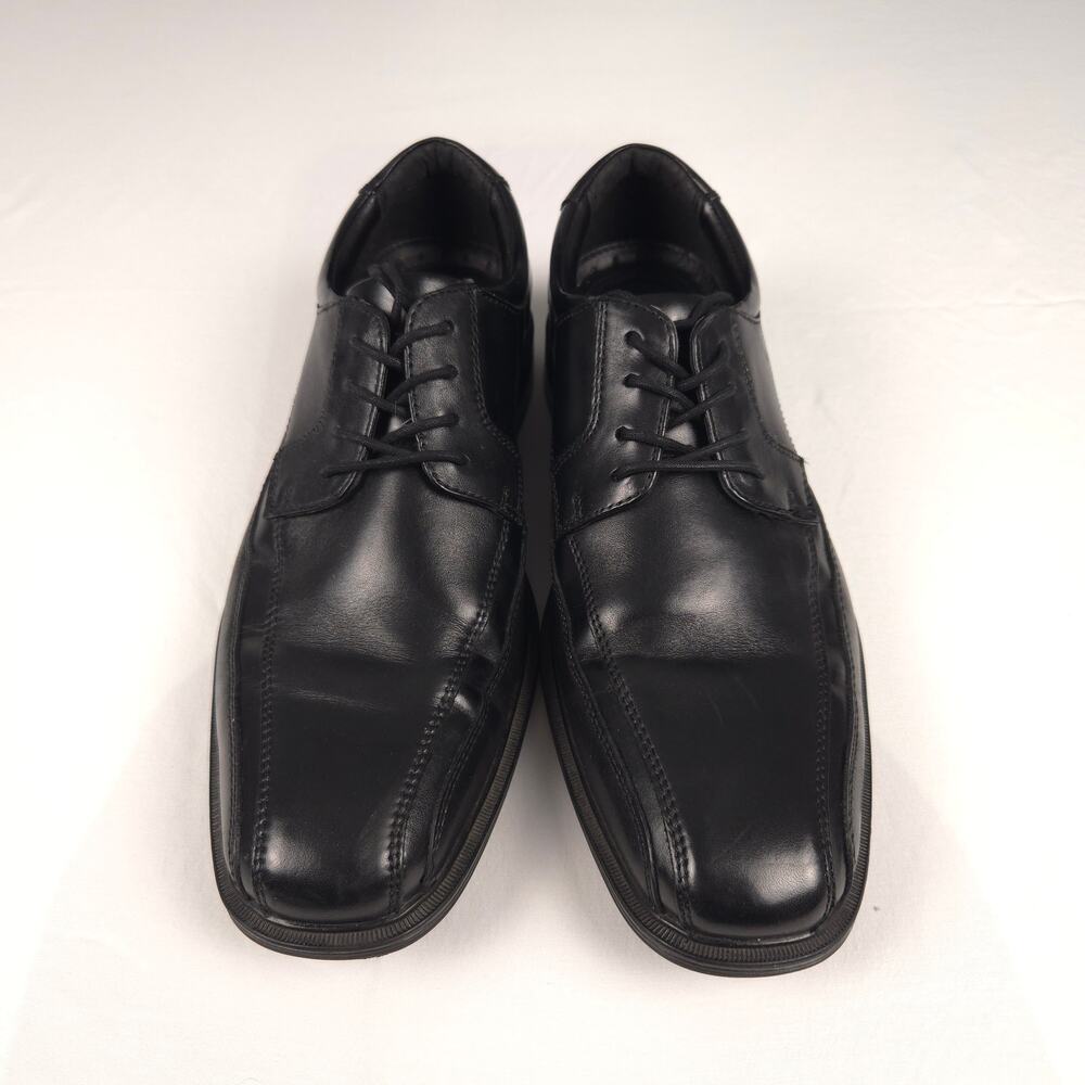 Kenneth Cole Reaction Black Leather Square Toe Dress Shoes Men's Size 8 Lace Up